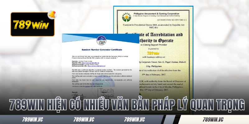 HOME 7 789WIN hiện có nhiều văn bản pháp lý quan trọng